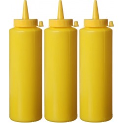 Dávkovací lahve - 3 ks, 0,7L, Žlutá, 3 ks., ø70x(H)240mm