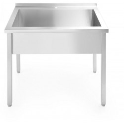 Stůl s jednokomorovou vanou bez krytu, montovaný - Budget Line - hloubka 600 mm, HENDI, Budget Line, 800x600x(H)850mm