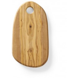 Deska servírovací z olivového dřeva, s otvorem, HENDI, 350x210x(H)18mm