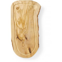 Deska servírovací z olivového dřeva, s drážkou, HENDI, 400x250x(H)18mm