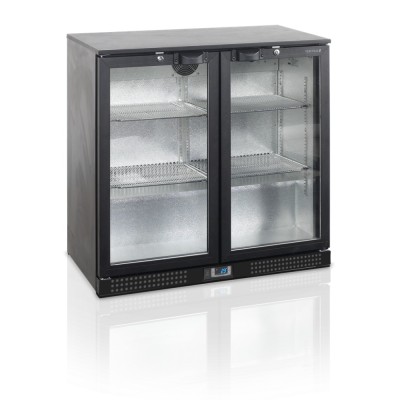 TEFCOLD BA21H Minibar prosklené křídlové dveře, černá