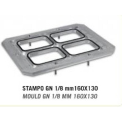 FORMA STAMPO GN 1/8 160/130 mm, ČTYŘI OTVORY - VG 600/800 LCD