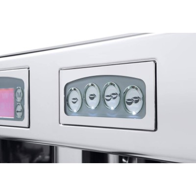 KÁVOVAR FORMA SAE/2 DSP DVOUPÁKOVÝ - ELEKTRONICKÉ OVLÁDÁNÍ A DISPLEJ - NEREZ/ČERNÁ