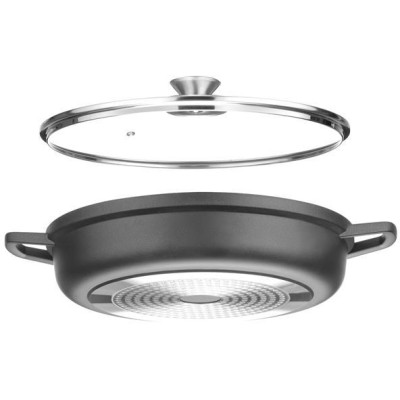 Hrnec s nepřilnavou povrchovou úpravou, HENDI, 4,3L, Černá, 425x332x(H)70mm