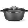 Hrnec s nepřilnavou povrchovou úpravou, HENDI, 7,5L, Černá, 387x310x(H)130mm