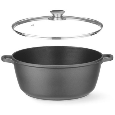 Hrnec s nepřilnavou povrchovou úpravou, HENDI, 7L, Černá, 367x290x(H)122mm