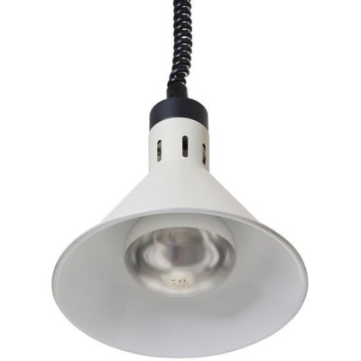 Výškově nastavitelná ohřívací lampa kónická, HENDI, Bílá, 230V/250W, ⌀275x(H)250mm