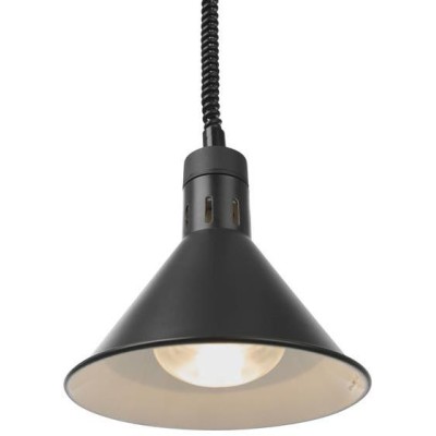 Výškově nastavitelná ohřívací lampa kónická, HENDI, Černá, 230V/250W, ⌀275x(H)250mm