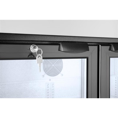 Zadní barová dvoudveřová chladnička, Arktic, 180L, Černá, 220-240V/160W, 900x540x(H)890mm