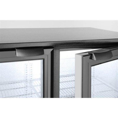 Zadní barová dvoudveřová chladnička, Arktic, 180L, Černá, 220-240V/160W, 900x540x(H)890mm