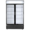 Barová chladnička s podsvíceným panelem, dvoudveřová, Arktic, 512L, Černá, 230V/510W, 1120x585x(H)1900mm