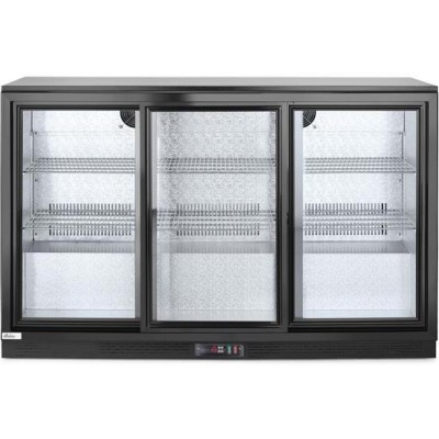 Zadní barová chladnička s trojitými posuvnými dveřmi, Arktic, 308L, Černá, 220-240V/160W, 1350x520x(H)865mm