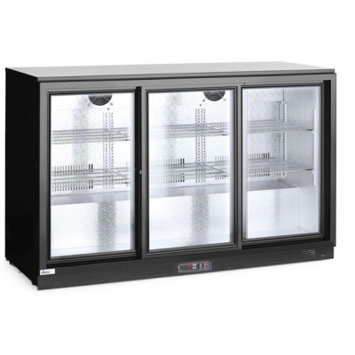 Barová chladnička s trojitými posuvnými dveřmi, Arktic, 308L, Černá, 220-240V/160W, 1350x520x(H)865mm