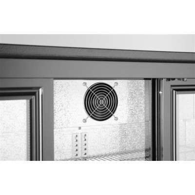 Barová chladnička s trojitými posuvnými dveřmi, Arktic, 308L, Černá, 220-240V/160W, 1350x520x(H)865mm
