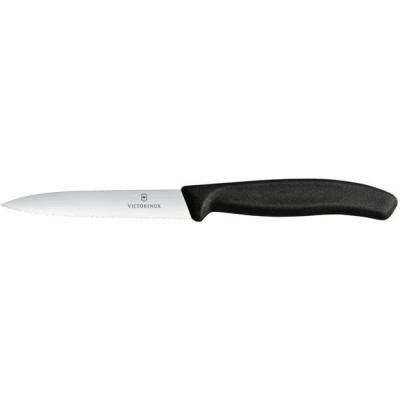 Nůž na zeleninu se zoubkovaným ostřím, Victorinox, Černá, (L)212mm
