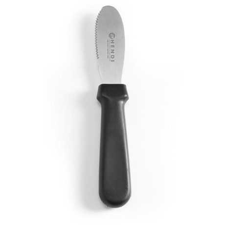 Vroubkovaný rozmetací nůž, HENDI, Černá, (L)210mm