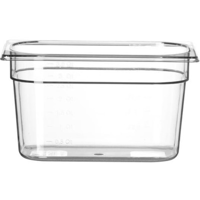 Kontejner GN 1/4 polykarbonát, HENDI, Profi Line, GN 1/4, 4L, Průhledná, 265x162x(H)150mm