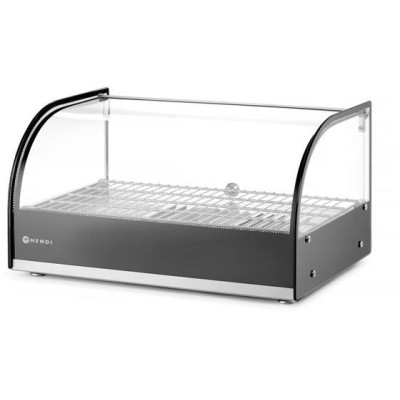 Vyhřívaný pultový displej, HENDI, jedno patro, Černá, 220-240V/800W, 554x376x(H)311mm