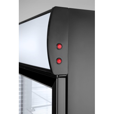Barová chladnička s podsvíceným panelem, dvoudveřová, Arktic, 512L, Černá, 220-240V/510W, 1120x585x(H)1900mm