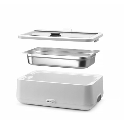 Chafing dish UNIQ, HENDI, designed by Robert Bronwasser, Bílá, 220-240V/700W, 607x402x(H)245mm
