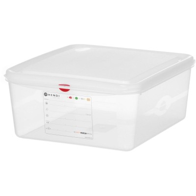Nádoba GN 2/3, polypropylen, HENDI, GN 2/3, 13,5L, Průhledná, 354x325x(H)150mm