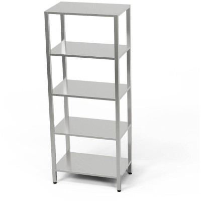 Nerezový regál s 5 policemi 100x70x180 cm | FORGAST