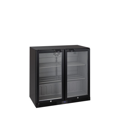 DB202H Minibar prosklené křídlové dveře, černá