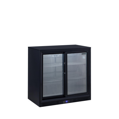 DB202S Minibar prosklené posuvné dveře, černá