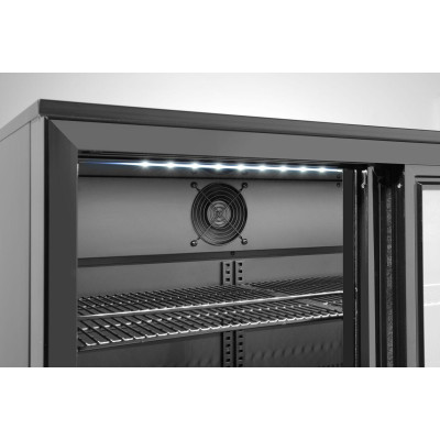 Barová chladnička s dvojitými posuvnými dveřmi, Arktic, 158L, Černá, 230V/160W, 520x900x(H)870mm