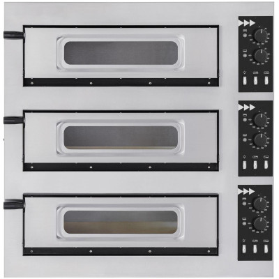 Pec na pizzu 3-stupňová basic 3/50 glass and light, Prismafood, 400V/1200W, 915x690x(H)900mm
