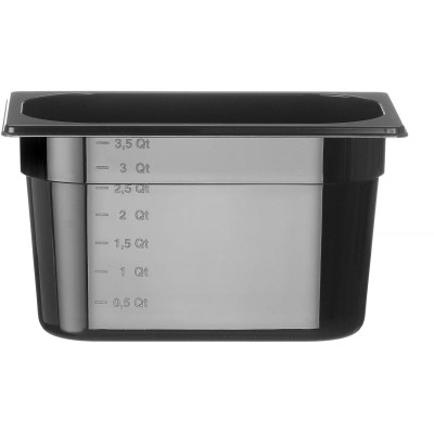 Nádoba GN 1/4 COOL, HENDI, COOL, GN 1/4, 3,8L, Černá, 265x163x(H)150mm