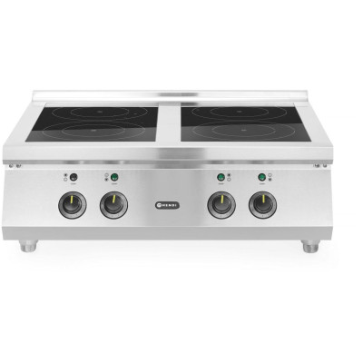 Indukční sporák, 4 varné zóny, HENDI, 2x3.5 kW hobs & 2x5 kW hobs, 400V/17000W, 800x700x(H)311mm