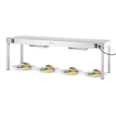 Zahřívací most, HENDI, Stříbrná, 230V/1000W, 1200x400x(H)400mm, Obdélníkové