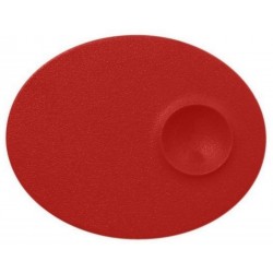 RAK Talíř mělký s důlkem 18 × 10 cm, světle červená | RAK-NFMROP18BR