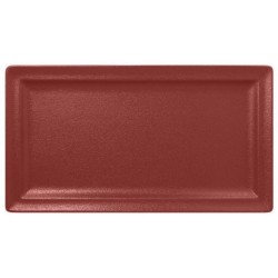 RAK Talíř obdélný 38 × 21 cm, tmavě červená | RAK-NFCLRP38DR