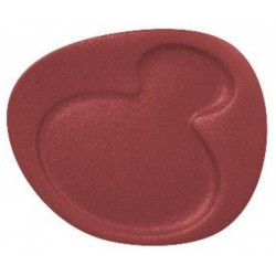 RAK Talíř s důlkem 24 × 20 cm, tmavě červená | RAK-NFNBFP24DR
