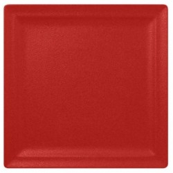 Talíř mělký čtvercový 30cm - světle červená