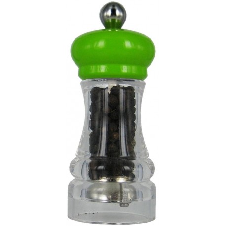 HIP HOP mlýnek na pepř, transparentní zelený, 11cm