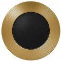 RAK Metalfusion talíř mělký zdobený 33 cm, černozlatý | RAK-MFEVFP33GB
