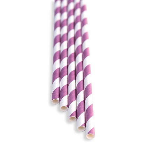 Brčka - fialová, papírová 100ks, délka 21 cm