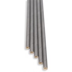 Brčka - šedé papírová 100ks, délka 25 cm