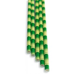 Brčka - bambus papírová 100ks, délka 25 cm