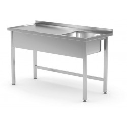Stůl s dřezem – šroubovatelný, 1000x600x(H)850mm