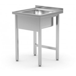 Stůl s dřezem – šroubovatelný, 600x600x(H)850mm