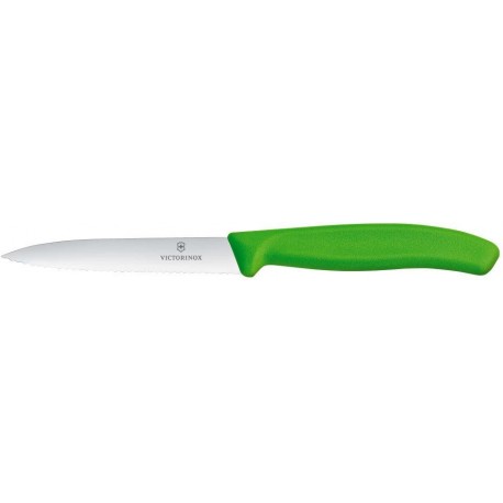 Nůž na zeleninu se zoubkovaným ostřím, Zelená, (L)212mm