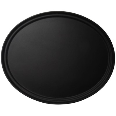 Oválný protiskluzový servírovací tác Camtread®, černý, Černá, 685x560x(H)32mm