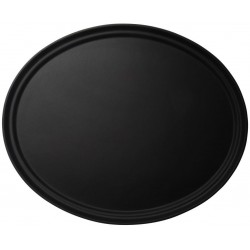 Oválný protiskluzový servírovací tác Camtread®, černý, Černá, 685x560x(H)32mm